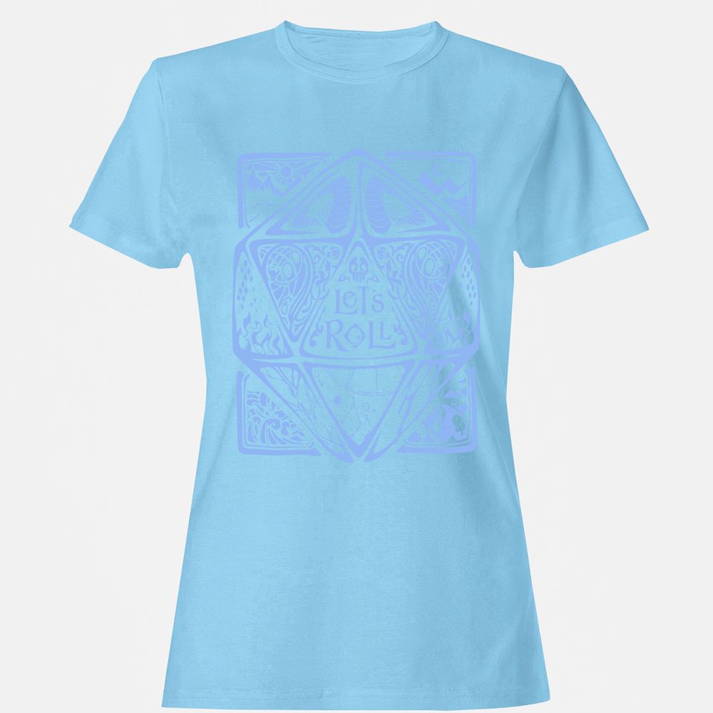 Let's Roll Women's T-Shirt - Light Blue - 8
