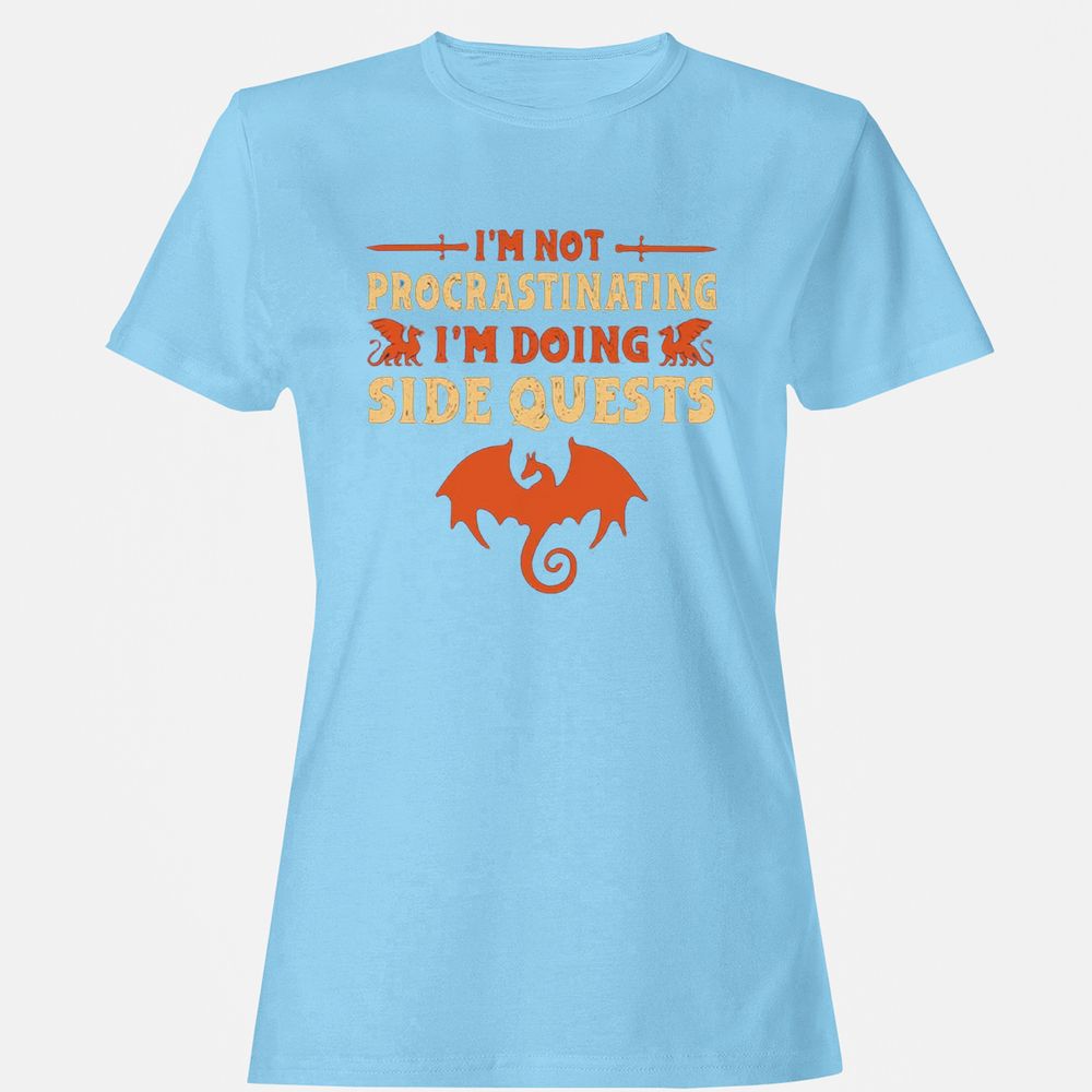 I'm Doing Side Quests Women's T-Shirt - Light Blue - 8