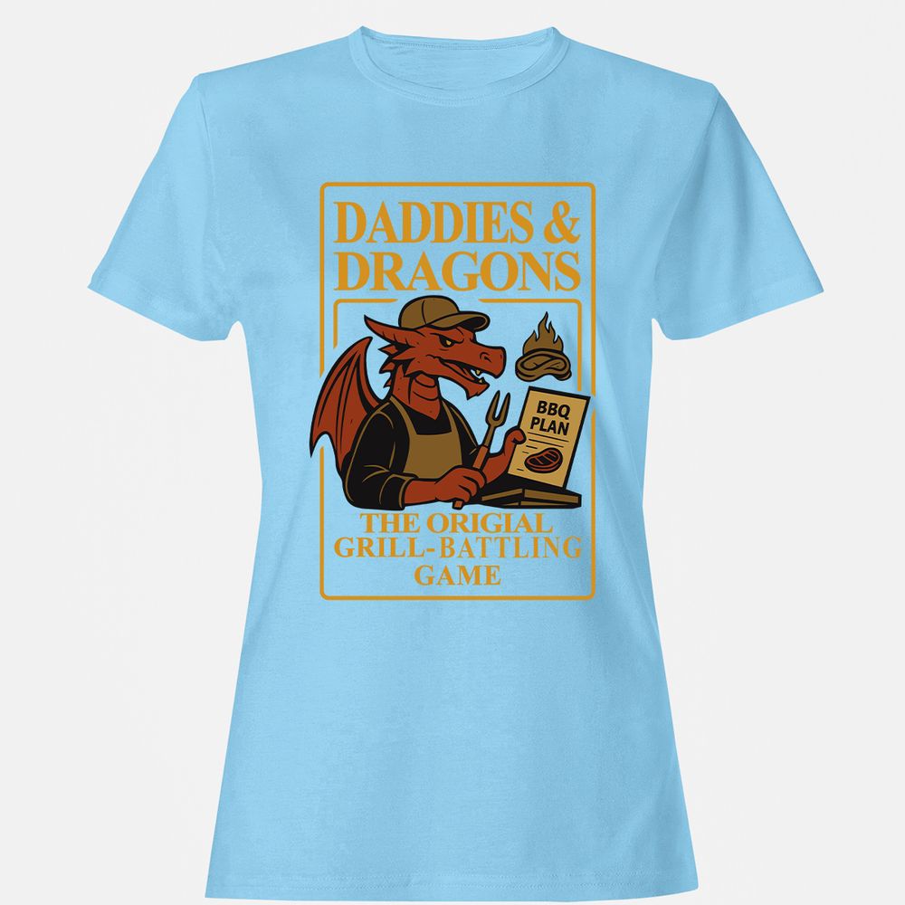 Daddies & Dragons Women's T-Shirt - Light Blue - 8
