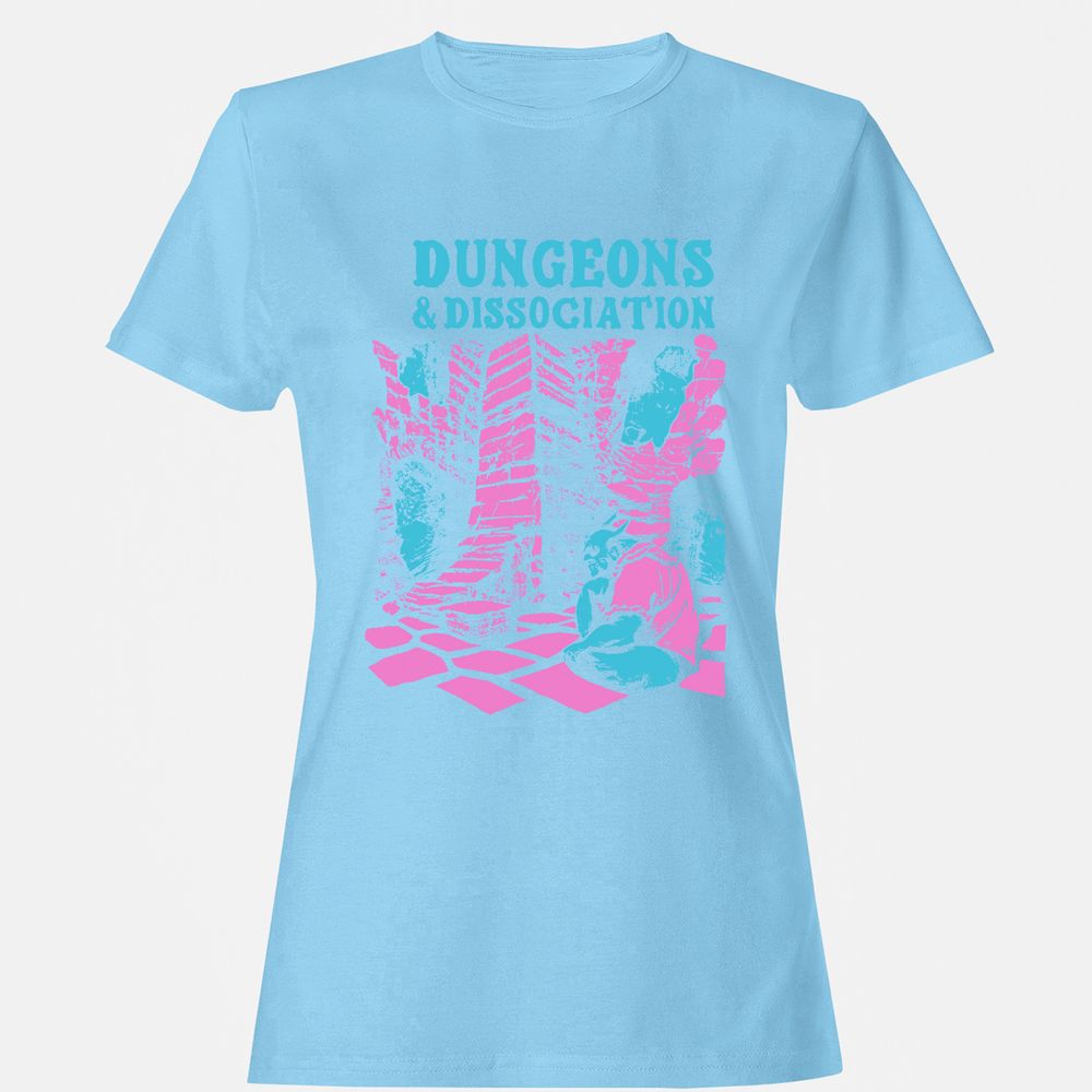 Dungeons And Dissociation Women's T-Shirt - Light Blue - 8