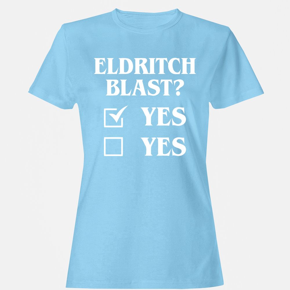 Eldritch Blast Yes Women's T-Shirt - Light Blue - 8
