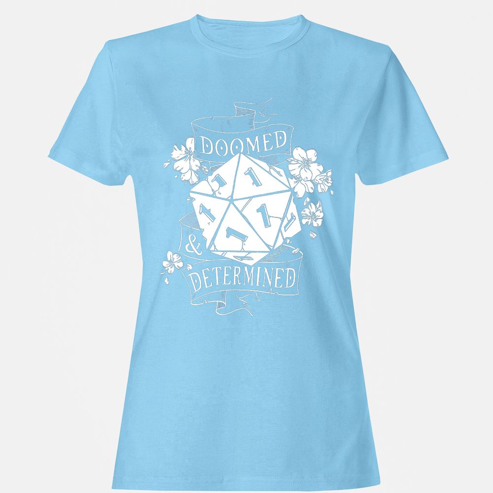Doomed Determined Women's T-Shirt - Light Blue - 8