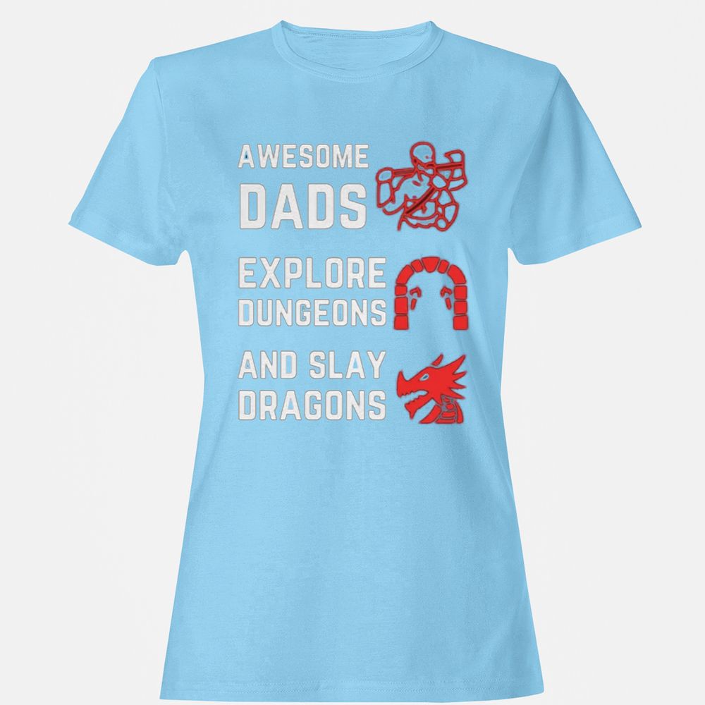 Awesome Dad Fathers Day Women's T-Shirt - Light Blue - 8