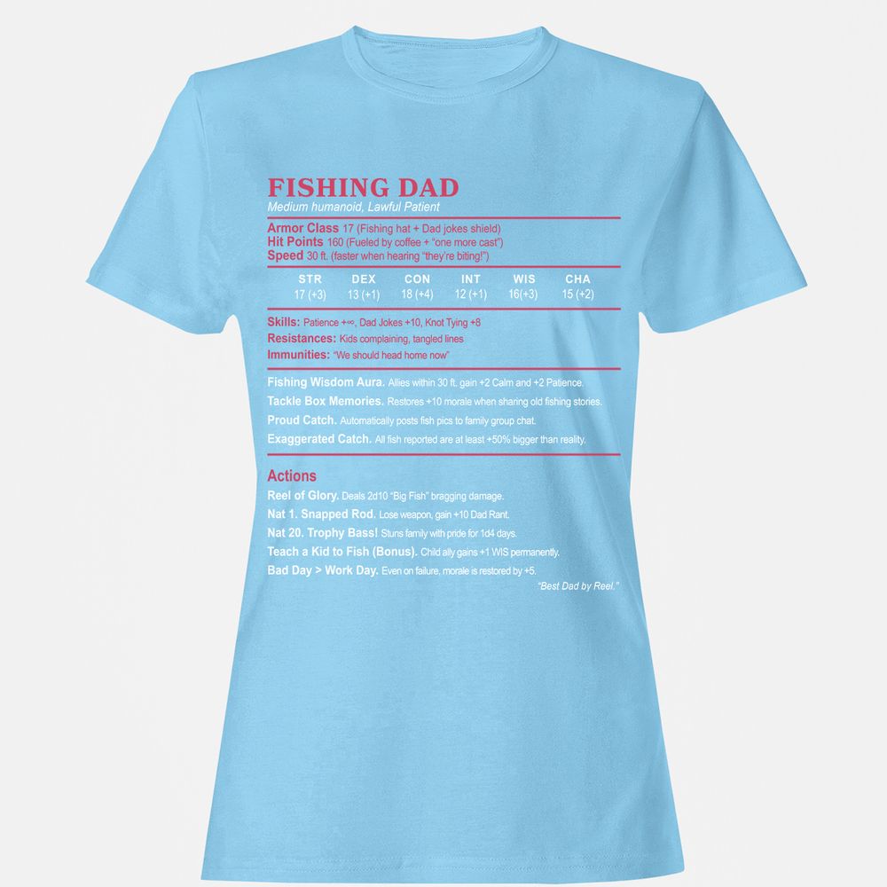 FISHING DAD Women's T-Shirt - Light Blue - 8