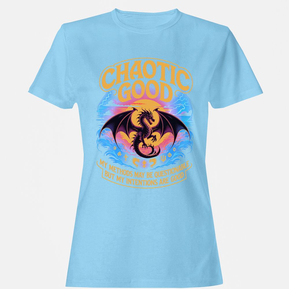 Chaotic Good Women's T-Shirt - Light Blue - 8