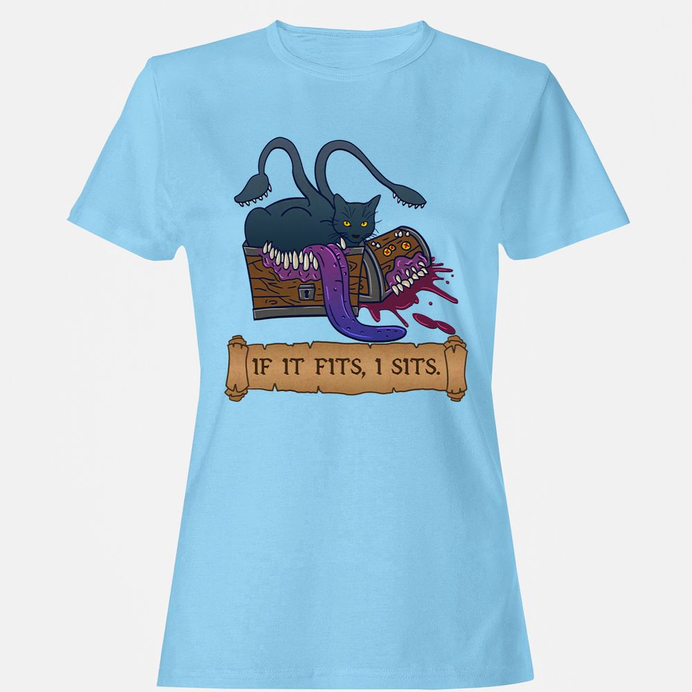 If It Fits I Sits Women's T-Shirt - Light Blue - 8