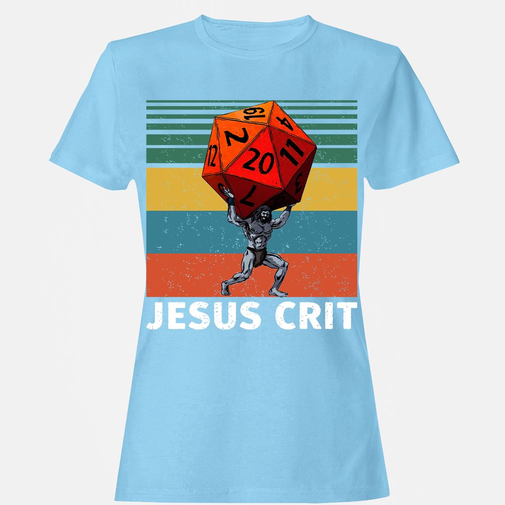 Jesus Crit Women's T-Shirt - Light Blue - 8