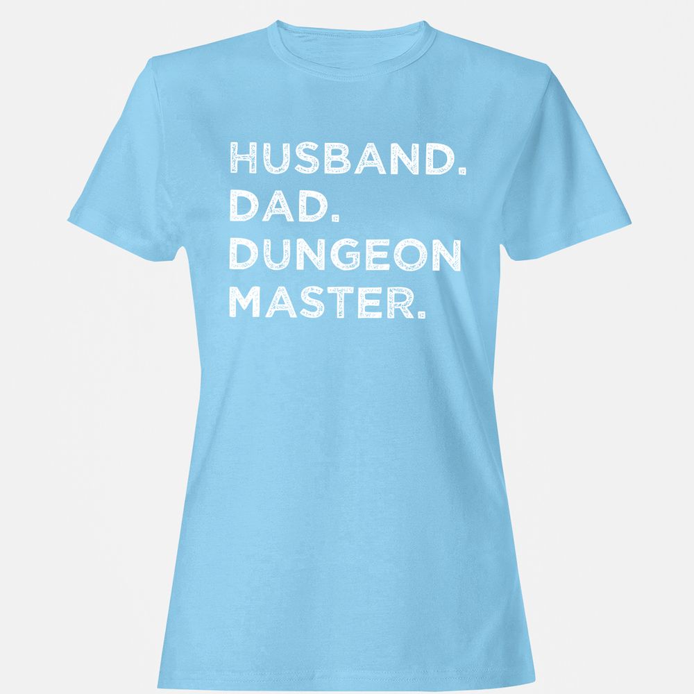Husband Dad Dungeon Master Women's T-Shirt - Light Blue - 8