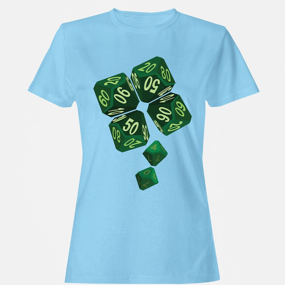 Dice Clover Women's T-Shirt - Light Blue - 8
