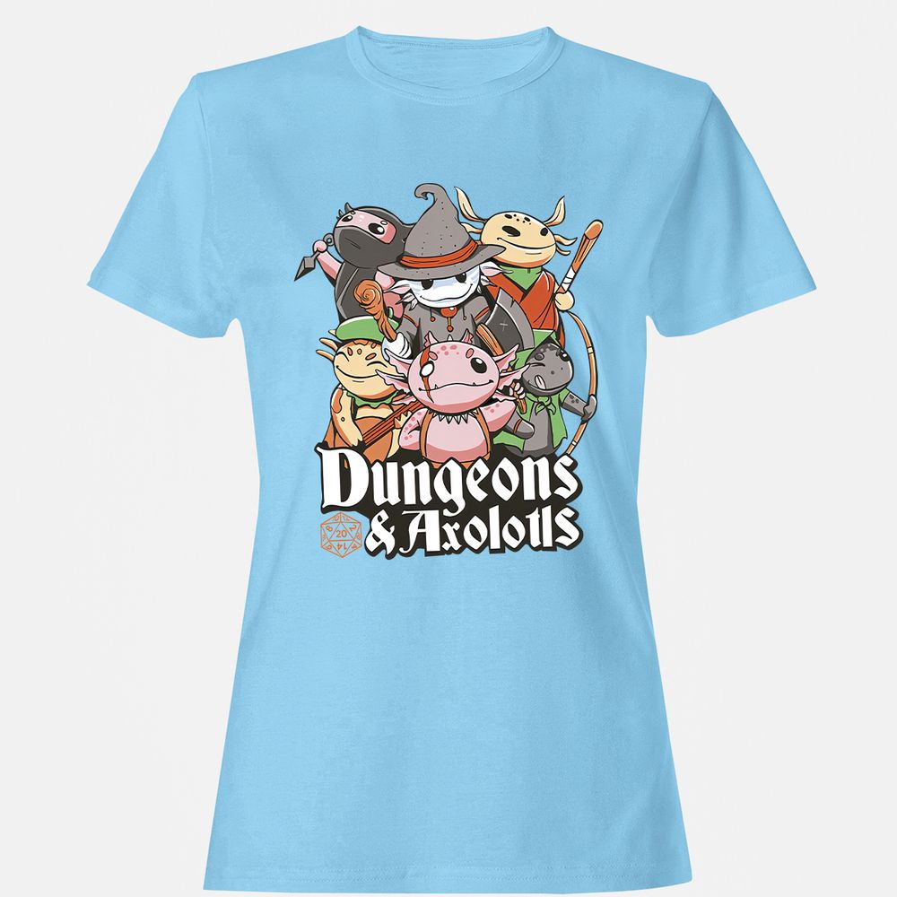Dungeons And Axolotls Women's T-Shirt - Light Blue - 8