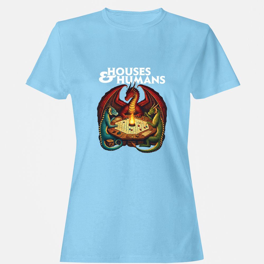 Houses & Humans Women's T-Shirt - Light Blue - 8