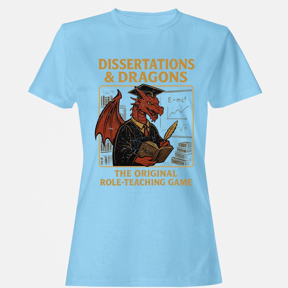 Disserations & Dragons Women's T-Shirt - Light Blue - 8