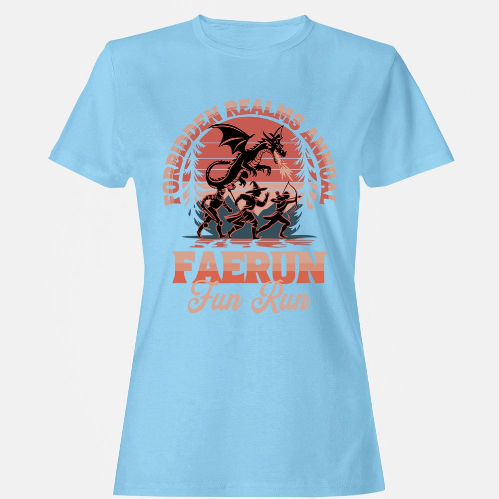 Faerun Fun Run Women's T-Shirt - Light Blue - 8