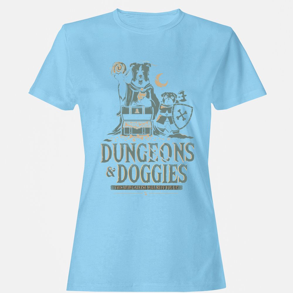 Dungeons & Doggies Women's T-Shirt - Light Blue - 8