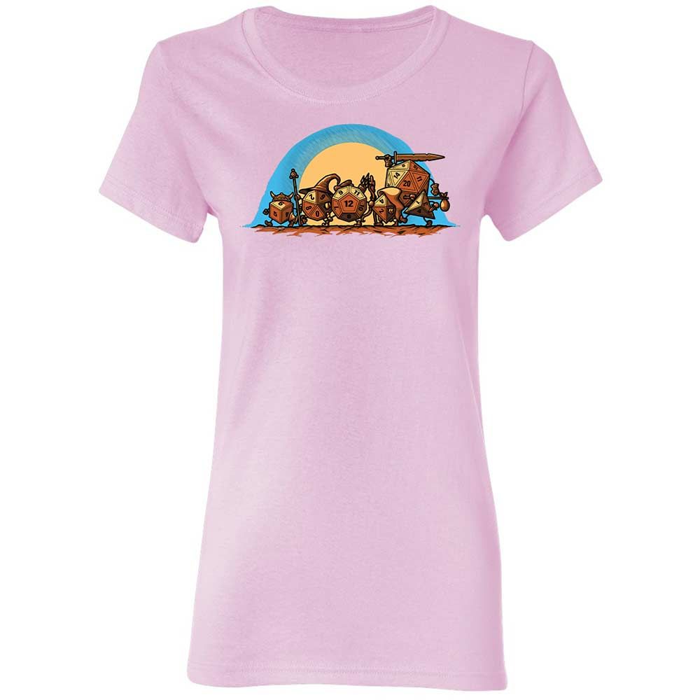 The Fellowship Of The Dice Women's T-Shirt - Light Pink - 8