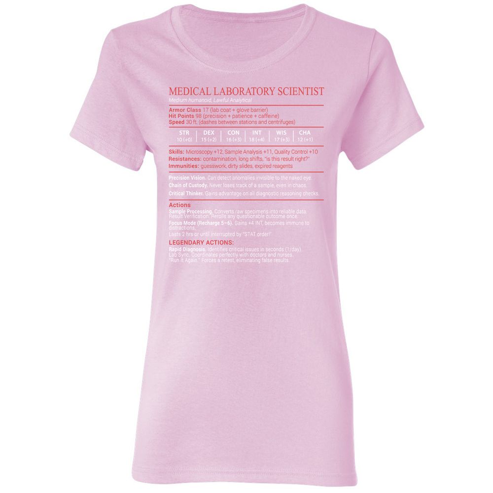 Medical Laboratory Scientist Stats Block - Light Pink - 8