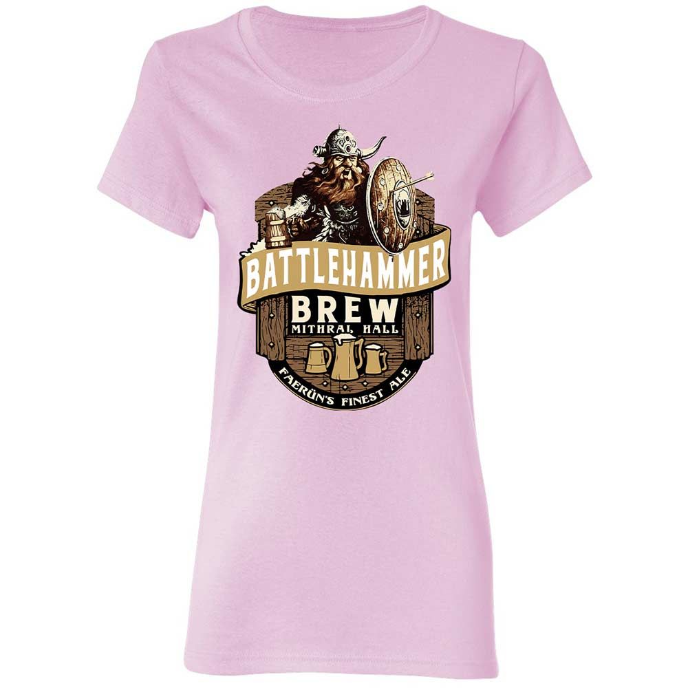 Battlehammer Brew Women's T-Shirt - Light Pink - 8