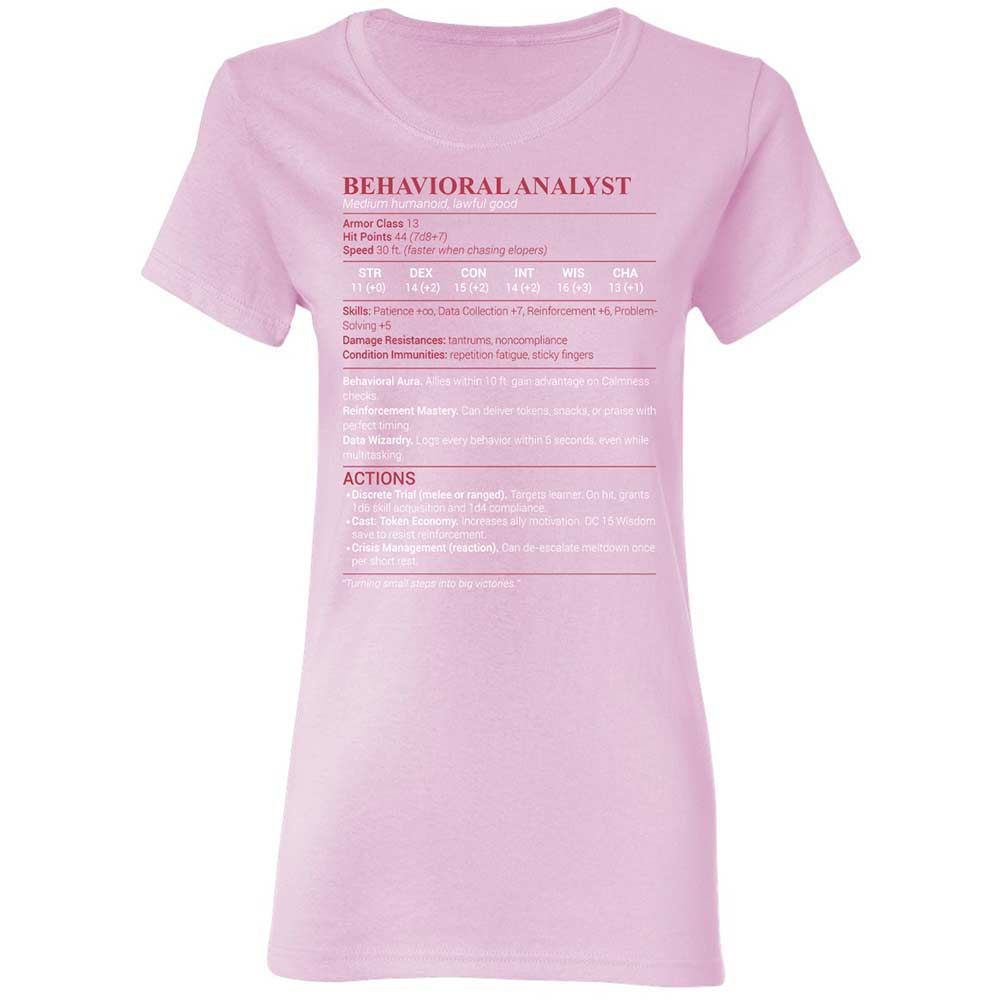 Behavioral Analyst - Light Pink - 8