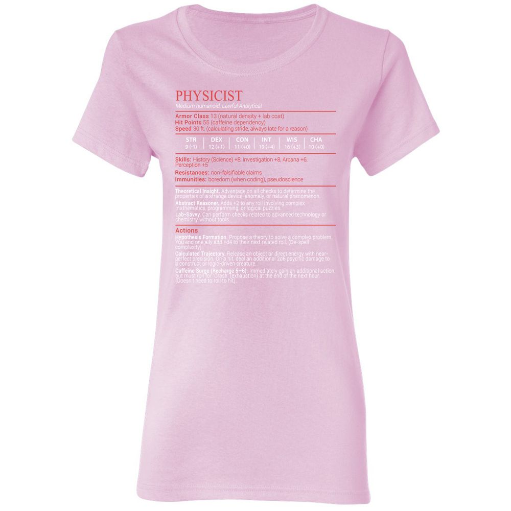 Physicist Stats Block - Light Pink - 8