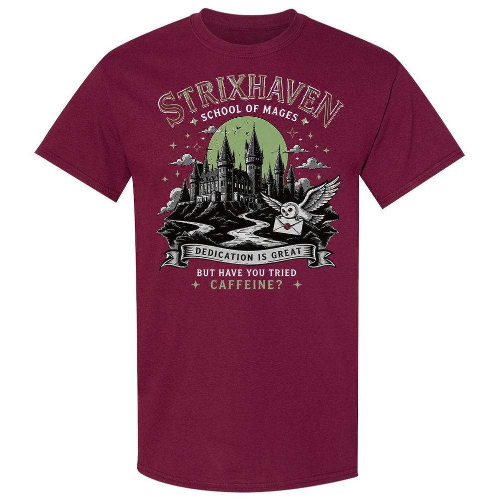 Strixhaven - School Of Mages Classic Unisex T-Shirt - Maroon - 8