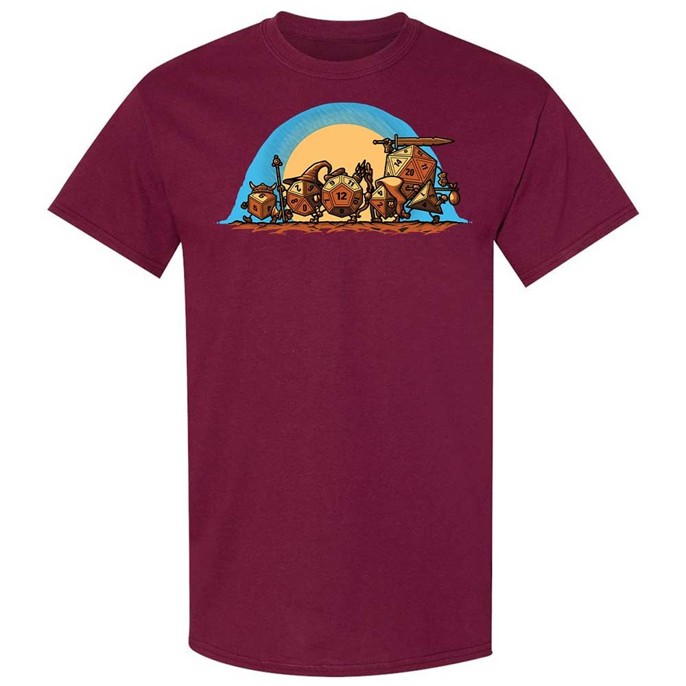 The Fellowship Of The Dice Classic Unisex T-Shirt - Maroon - 8
