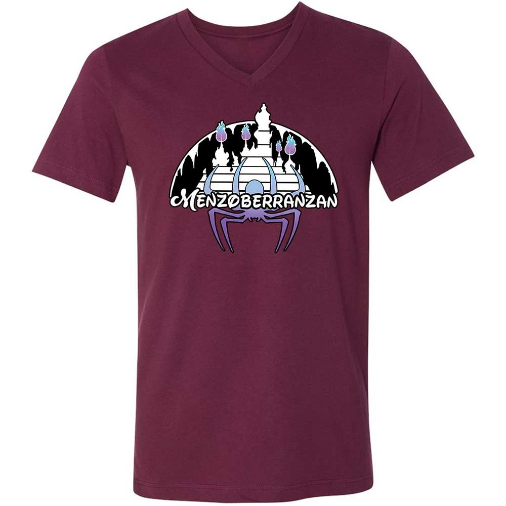 Menzoberranzan Unisex V-Neck T-Shirt - Maroon - 8