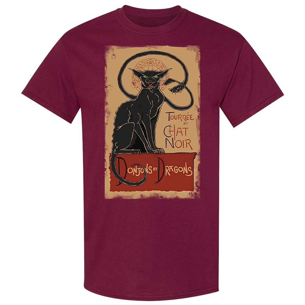 Tournee Du Chat Noir Classic Unisex T-Shirt - Maroon - 8