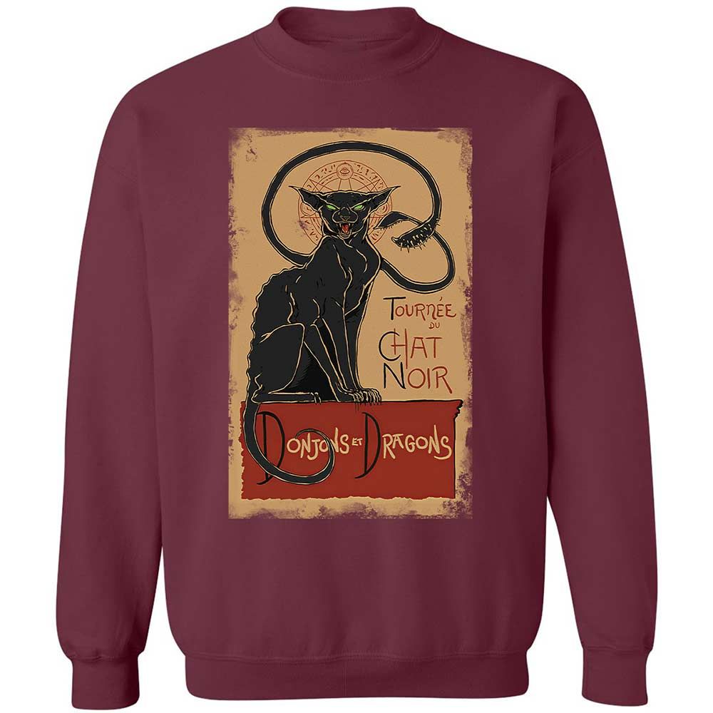 Tournee Du Chat Noir Classic Unisex Sweatshirt - Maroon - 8