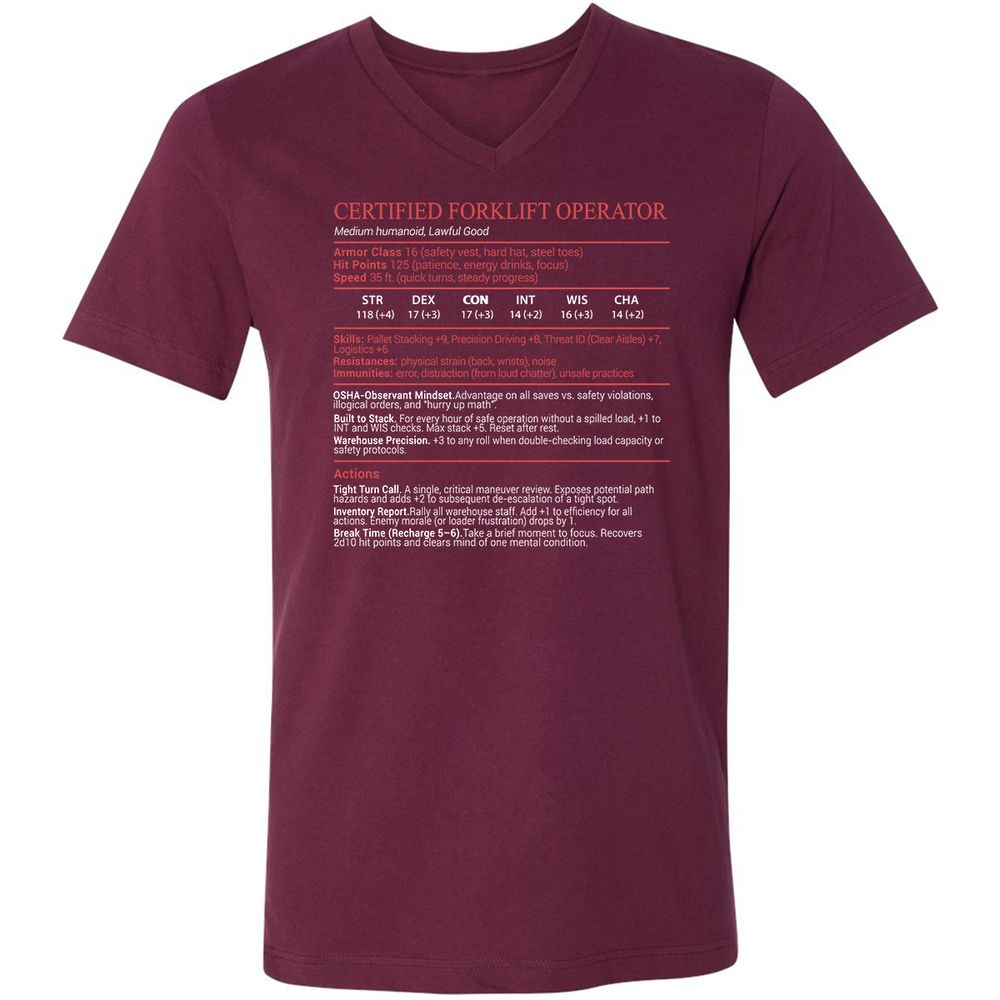 Certified Forklift Operator Stats Block - Maroon - 8