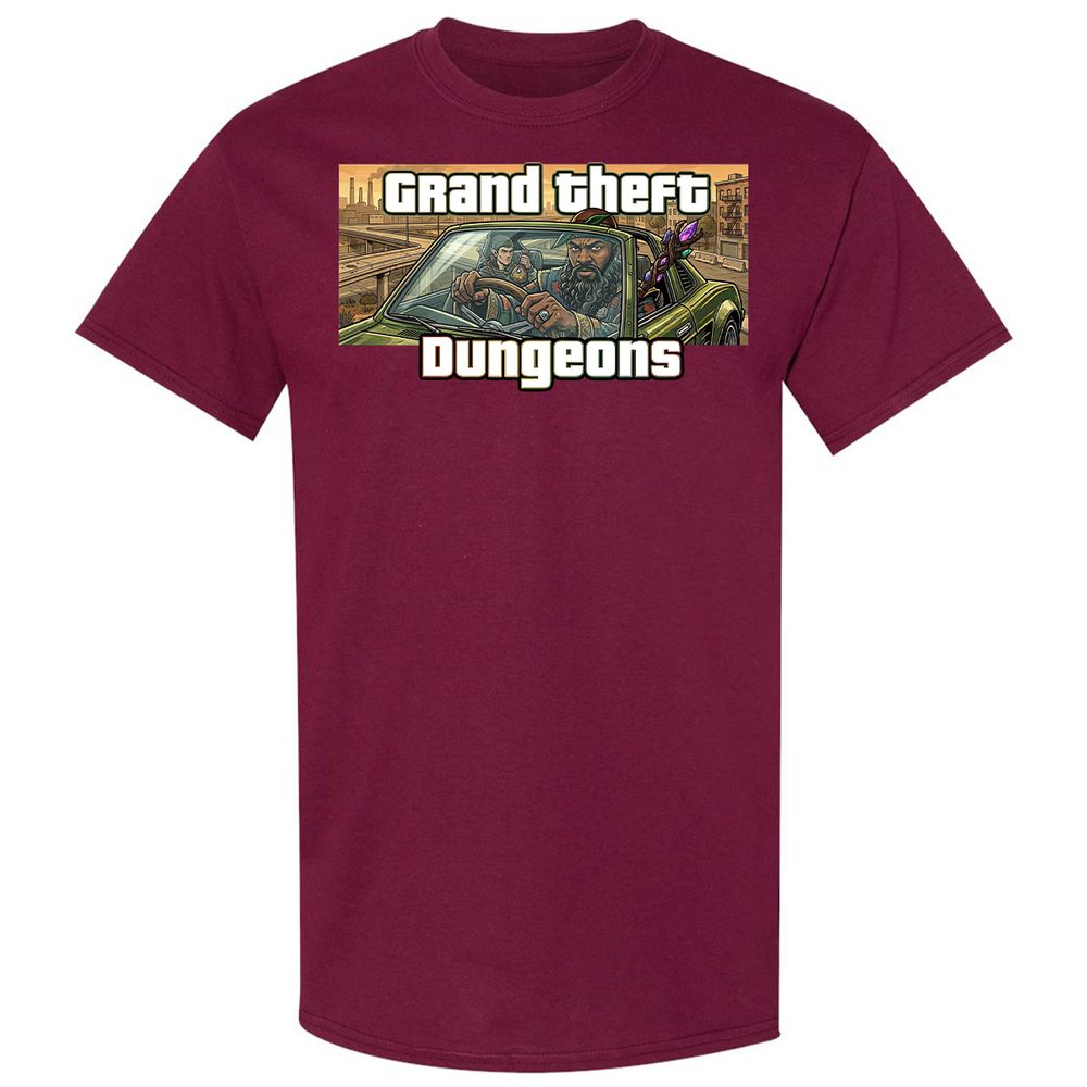 Grand Theft Dungeons Classic Unisex T-Shirt - Maroon - 8