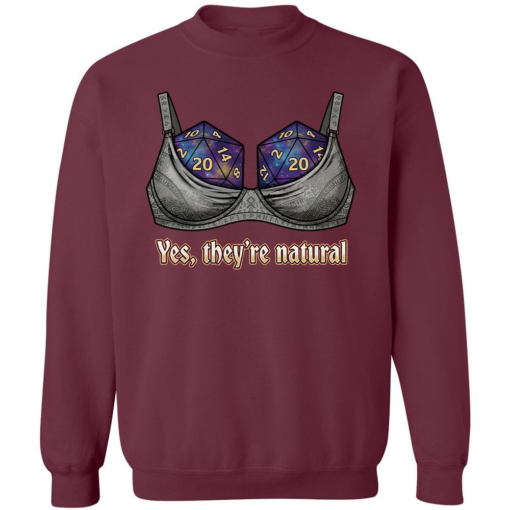 They Are Natural Nat20 Classic Unisex Sweatshirt - Maroon - 8