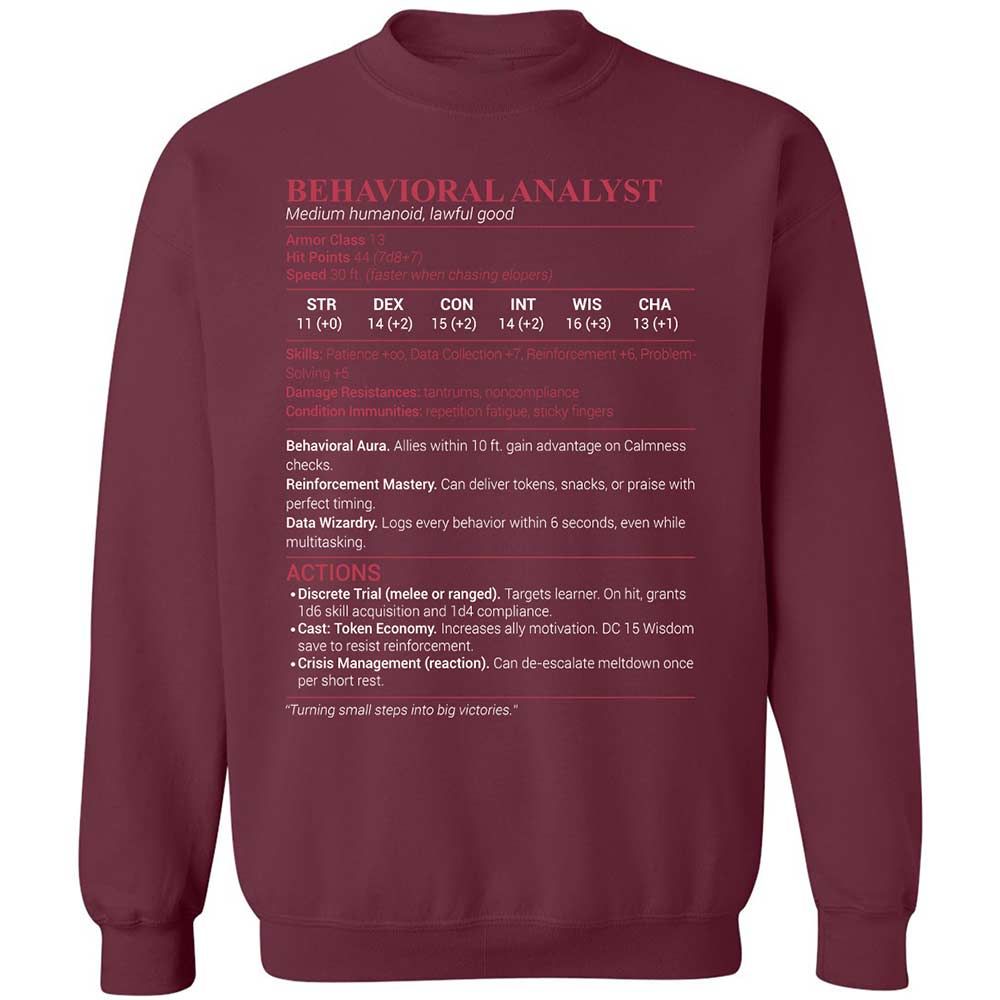 Behavioral Analyst - Maroon - 8