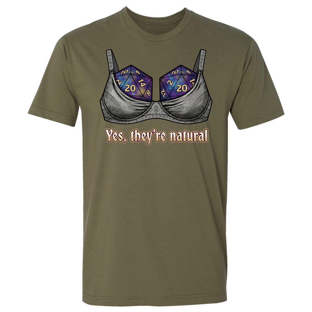 They Are Natural Nat20 Premium Unisex T-Shirt - Military Green - 8
