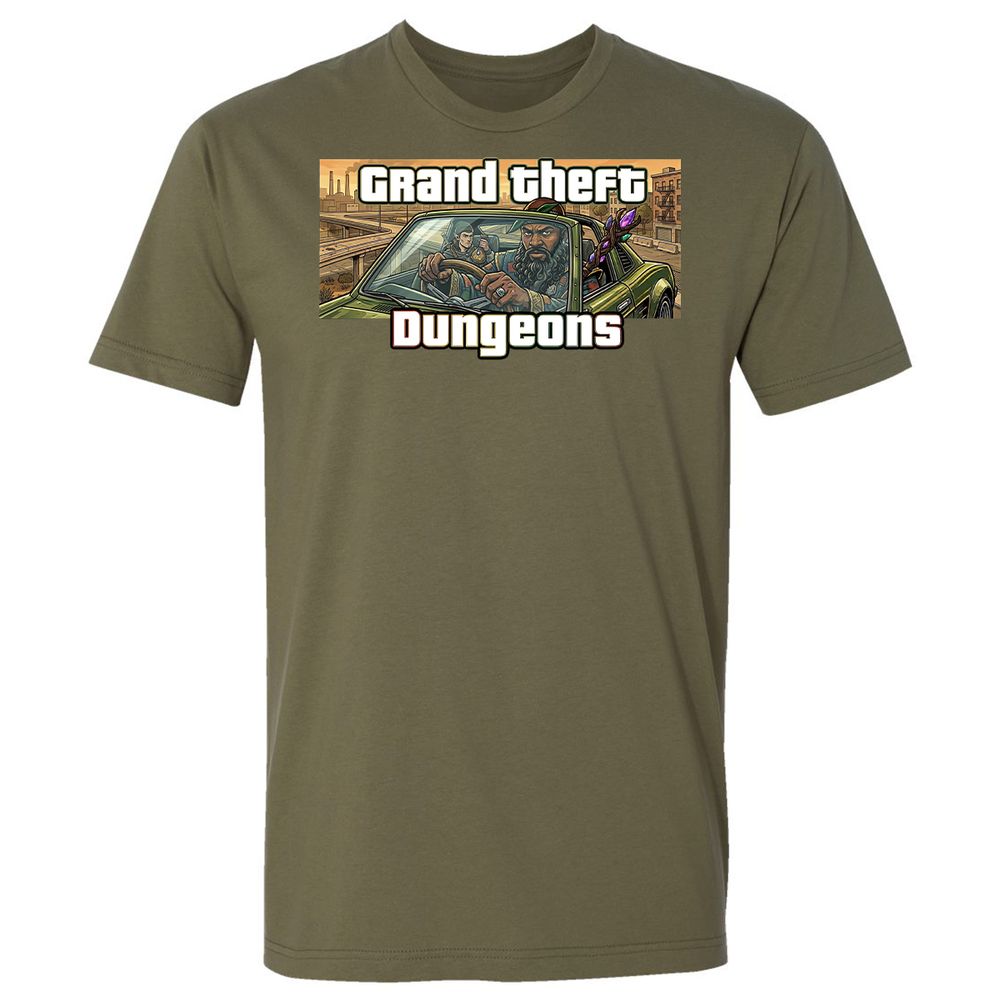 Grand Theft Dungeons Premium Unisex T-Shirt - Military Green - 8