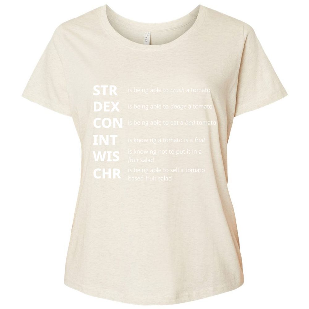 Tomato Stats – RPG Meme Edition - Natural Heather - 8