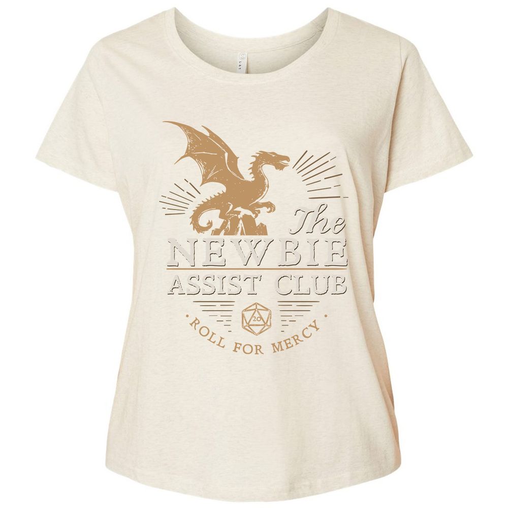 The Newbie Assist Club Ladies Curvy Jersey - Natural Heather - 8