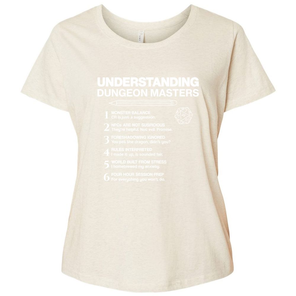 Understanding Dungeon Masters Ladies Curvy Jersey - Natural Heather - 8