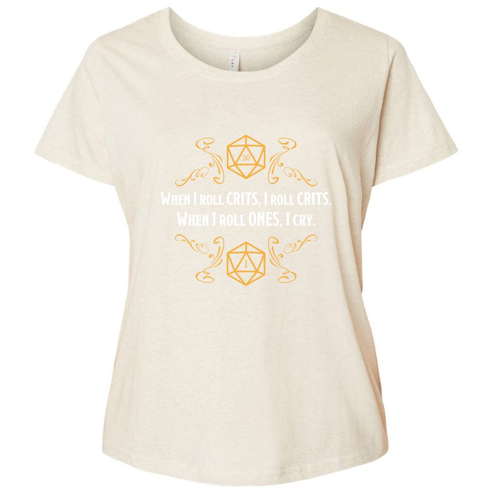 When I Roll Crits Ladies Curvy Jersey - Natural Heather - 8