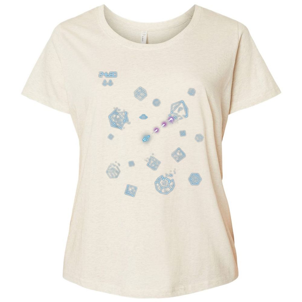 The Dices Game Ladies Curvy Jersey - Natural Heather - 8