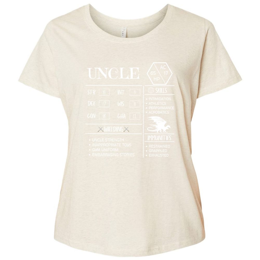 Uncle Stats 2 Ladies Curvy Jersey - Natural Heather - 8
