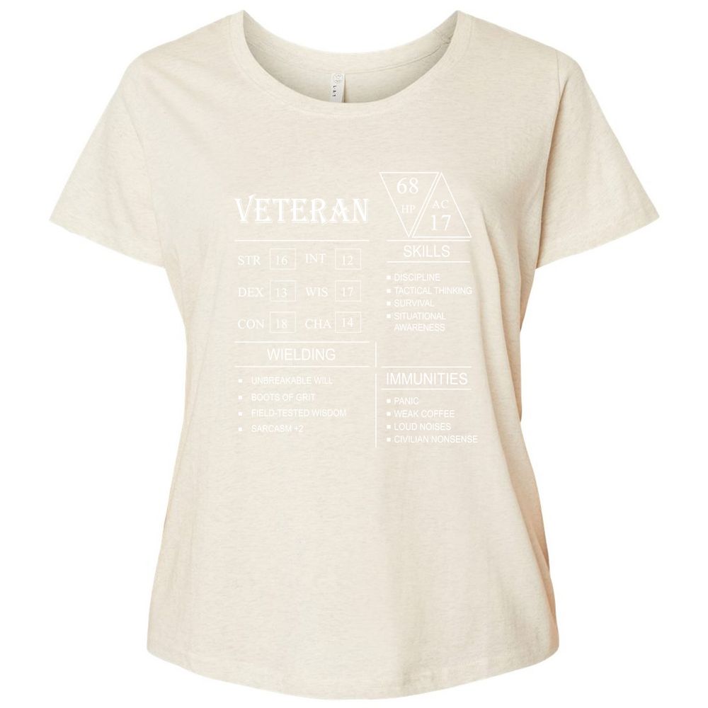 Veteran New Ladies Curvy Jersey - Natural Heather - 8