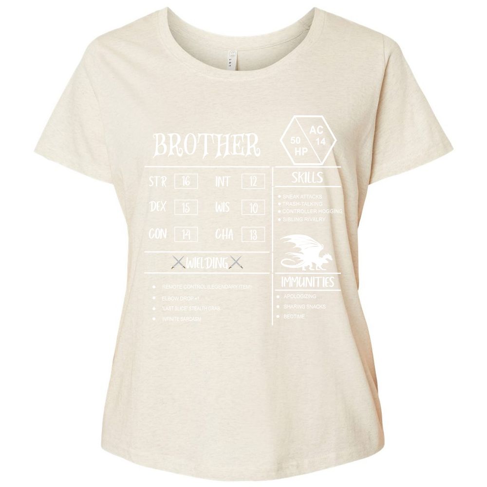 Brother Stats Ladies Curvy Jersey - Natural Heather - 8