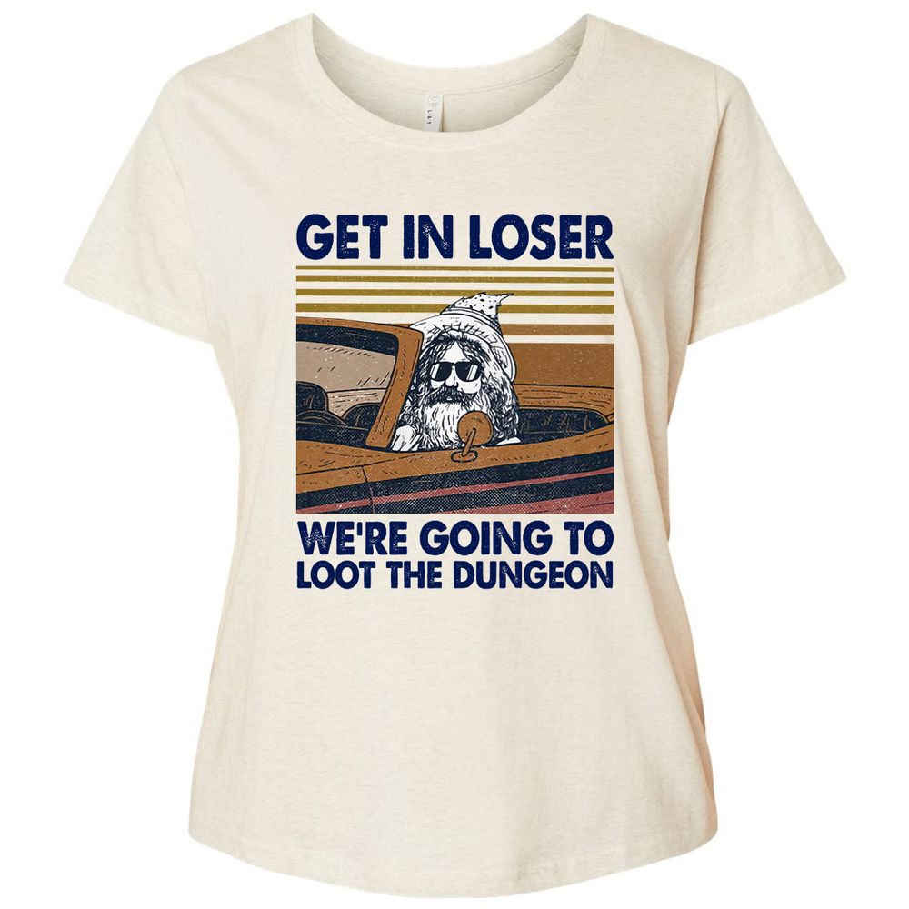 We're Going To Loot The Dragon Ladies Curvy Jersey - Natural Heather - 8