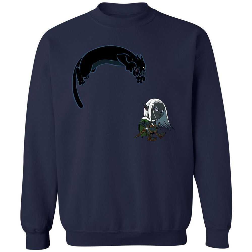 Drizzt And Guenhwyvar Classic Unisex Sweatshirt - Navy - 8