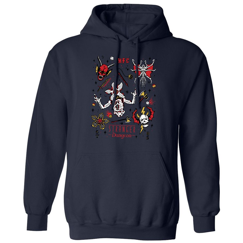 STRANGER DUNGEON Classic Unisex Hoodie - Navy - 8
