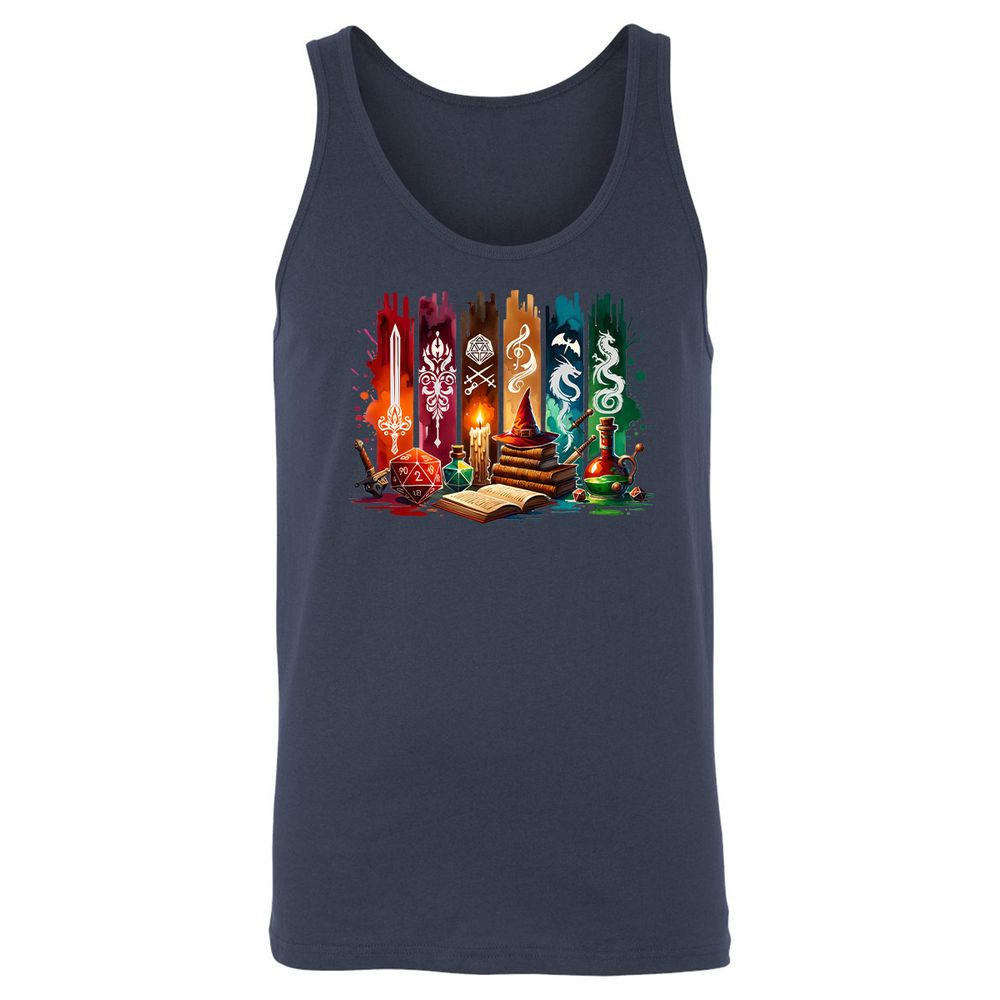 DnD Classes Unisex Jersey Tank - Navy - 8