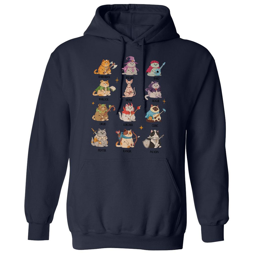 Dungeons And Cats Classic Unisex Hoodie - Navy - 8
