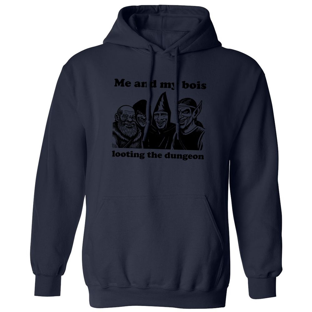 Me and my bois looting the dungeon Classic Unisex Hoodie - Navy - 8