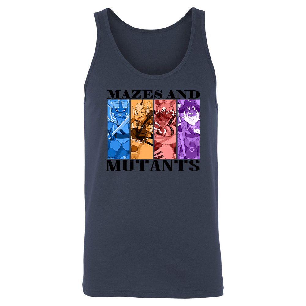 Mazes & Mutants Unisex Jersey Tank - Navy - 8