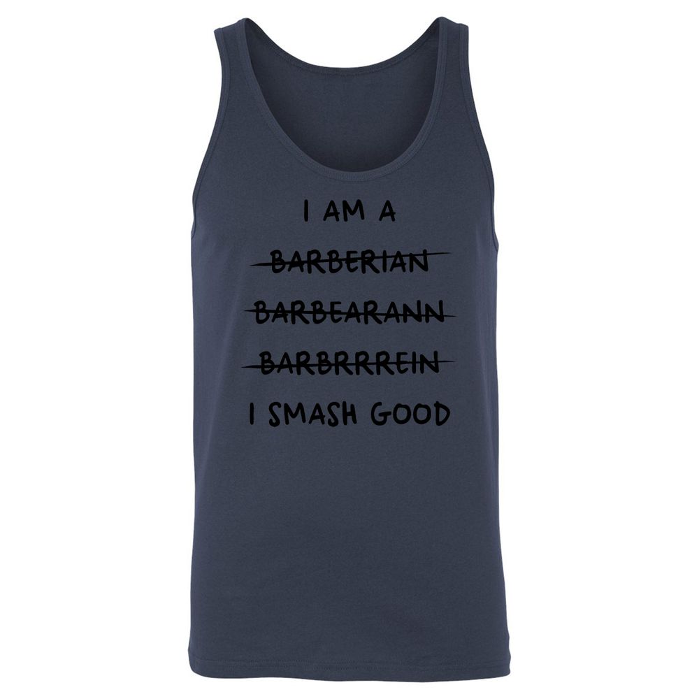 I Am A Barbarian Unisex Jersey Tank - Navy - 8